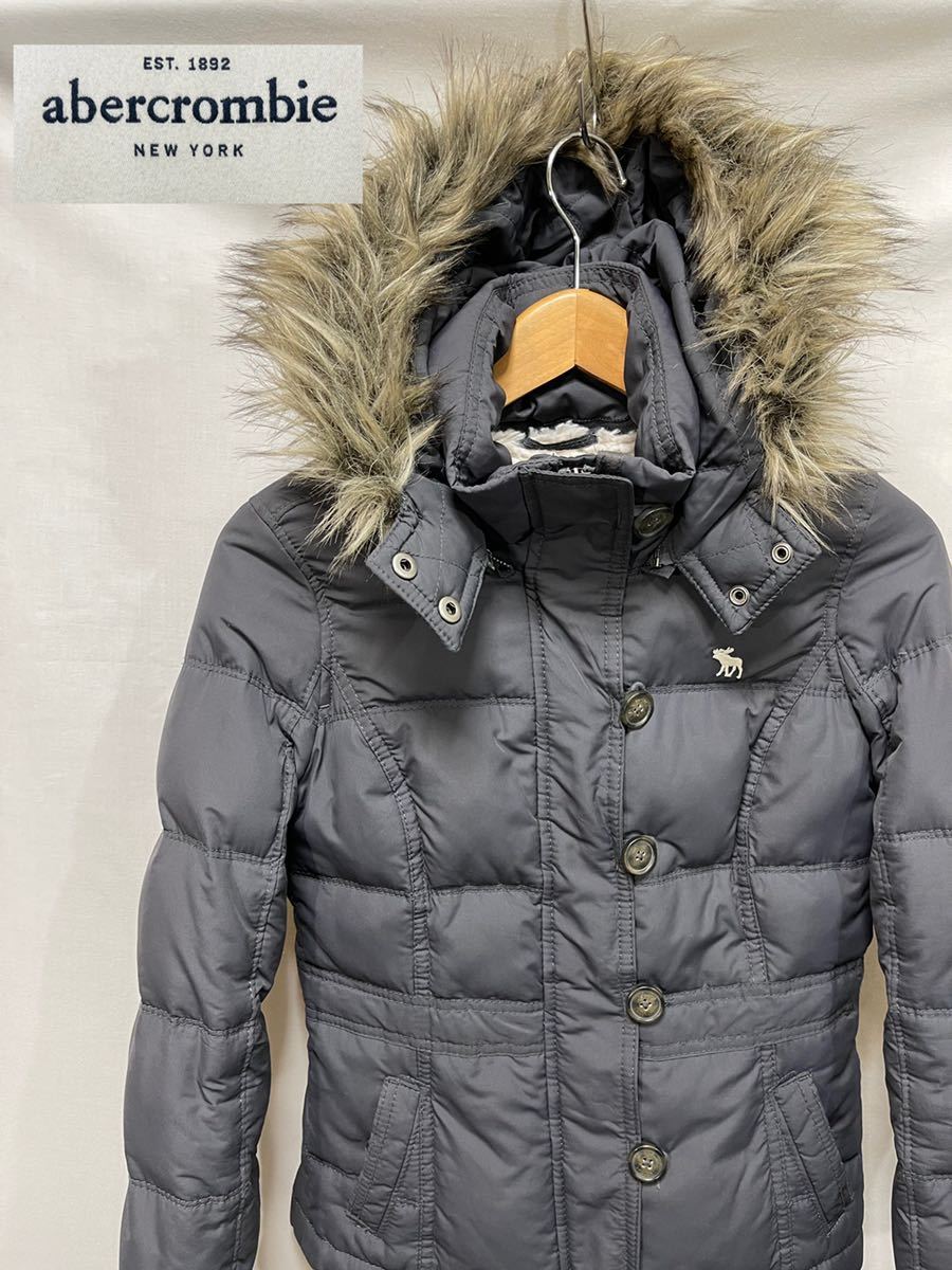 Abercrombie Fitch アバクロンビー フィッチ ダウンジャケット ミリタリージャケット フード付き ファー付き 裏ボア L の落札情報詳細 ヤフオク落札価格情報 オークフリー スマートフォン版