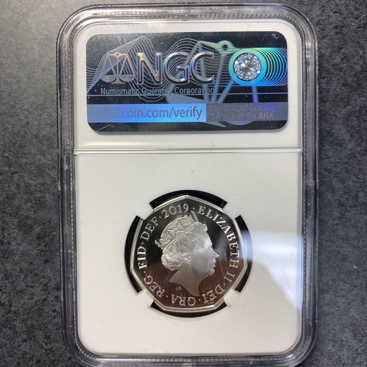 2019年 イギリス シャーロックホームズ 英国 50ペンス シルバー