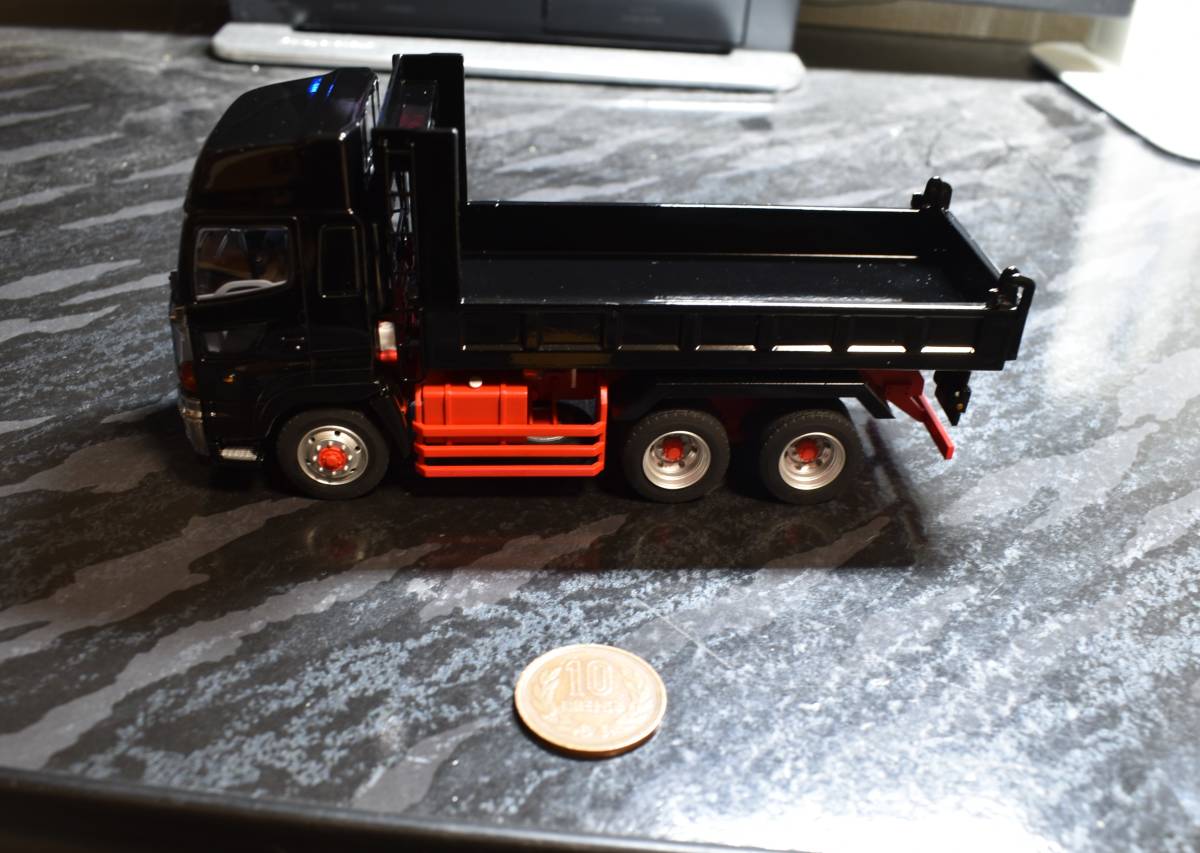 1/50 ケンクラフト 日野プロフィア ダンプトラック 黒 作業車の落札