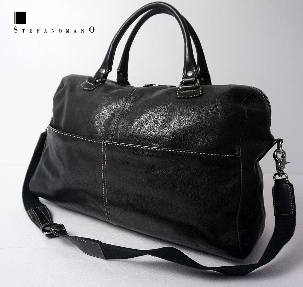 STEFANOMANO ブラウン 2way ボストンバッグ STEFANOMANO ブラウン 2way