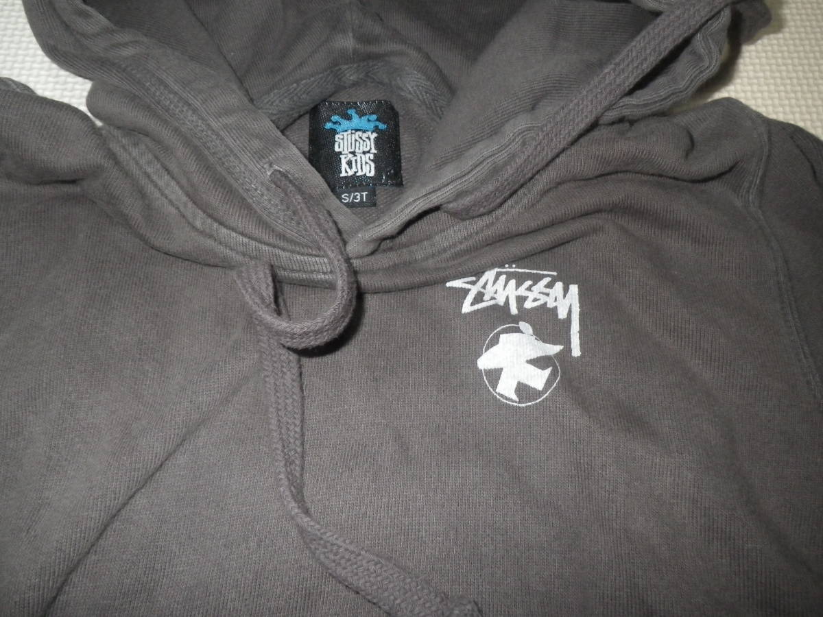 stussy ステューシー サーフマンパーカー グレー 子供用kidキッズS 90 
