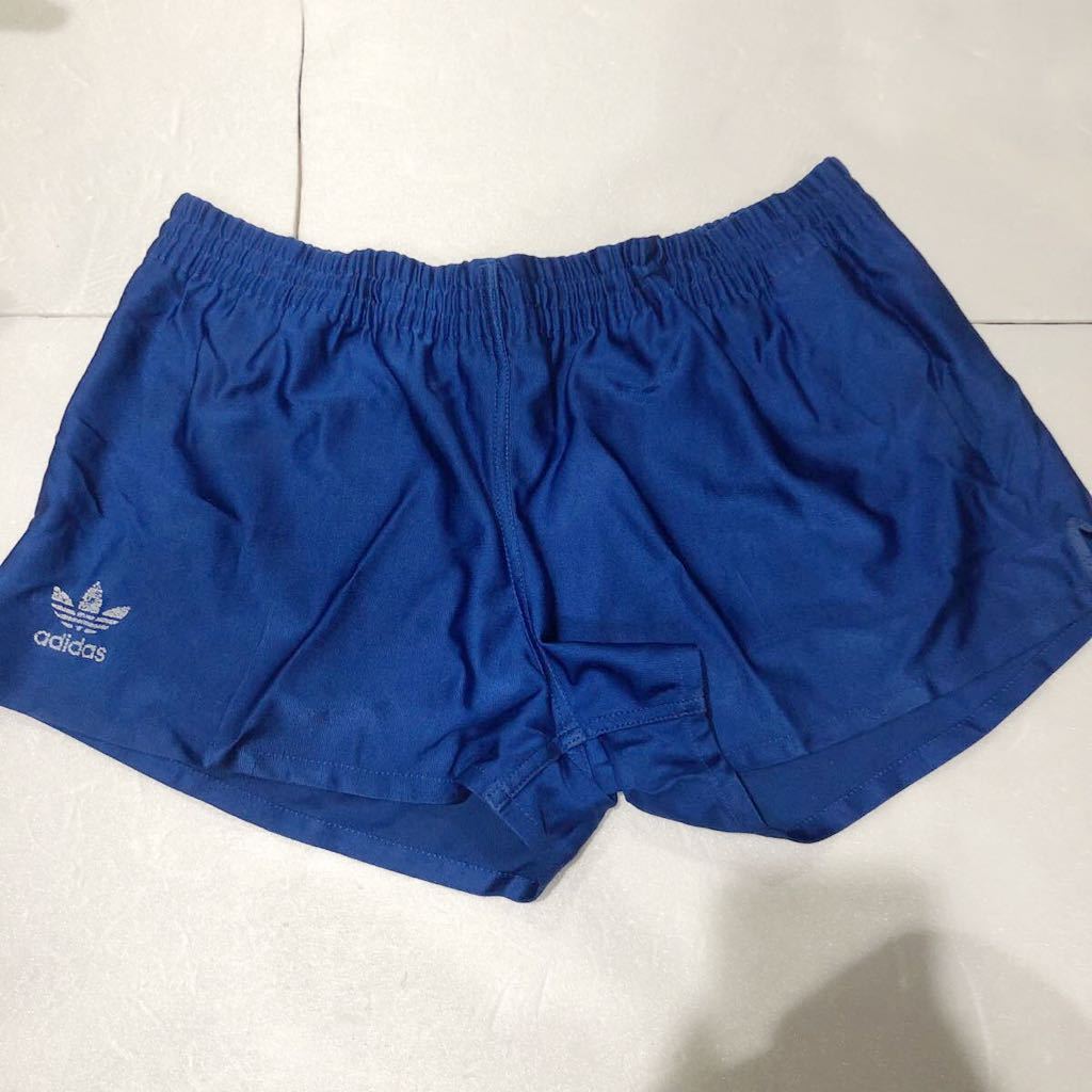 レア！80年代adidasサッカー短パン アディダス 80年代 デサント 青