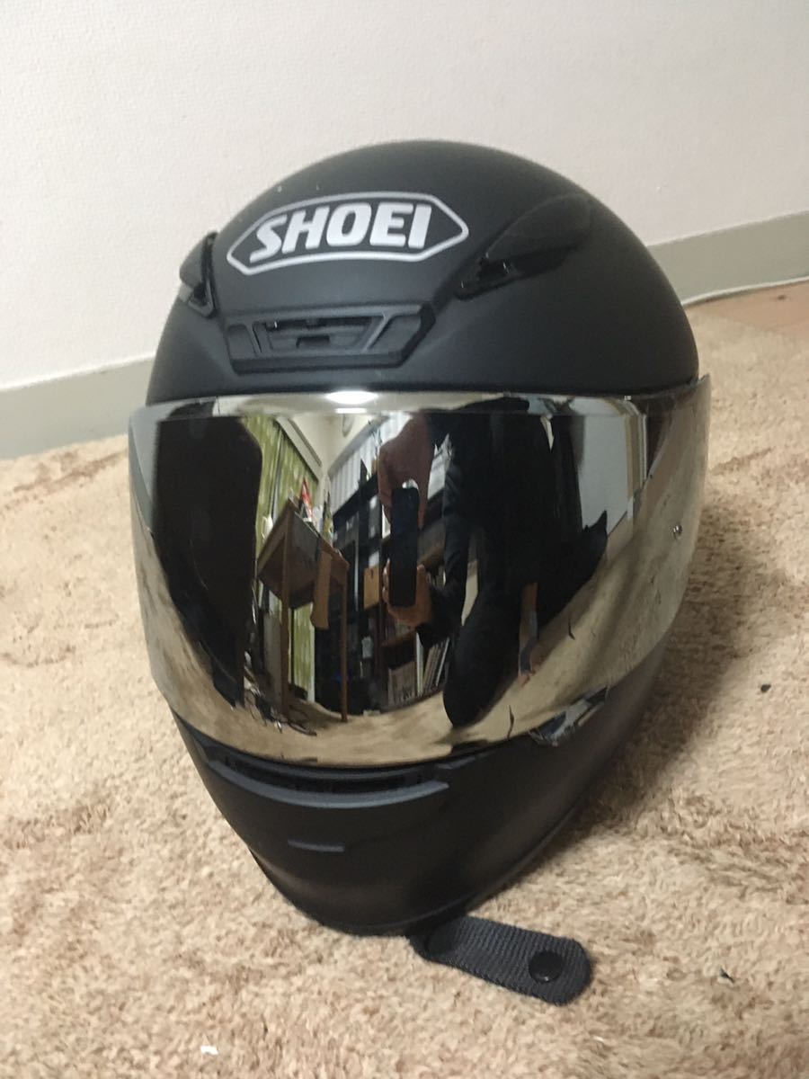 SHOEI フルフェイスヘルメット 黒 とミラーシールド
