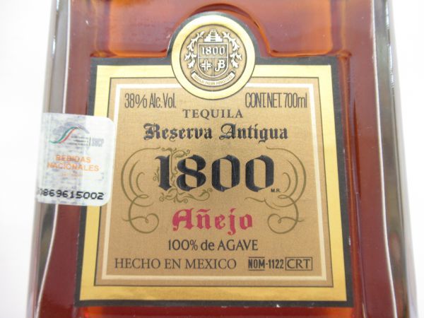 古酒 TEQUILA テキーラ 1800 ANEJO アネホ RESERVA ANTIGUA レゼルヴァ
