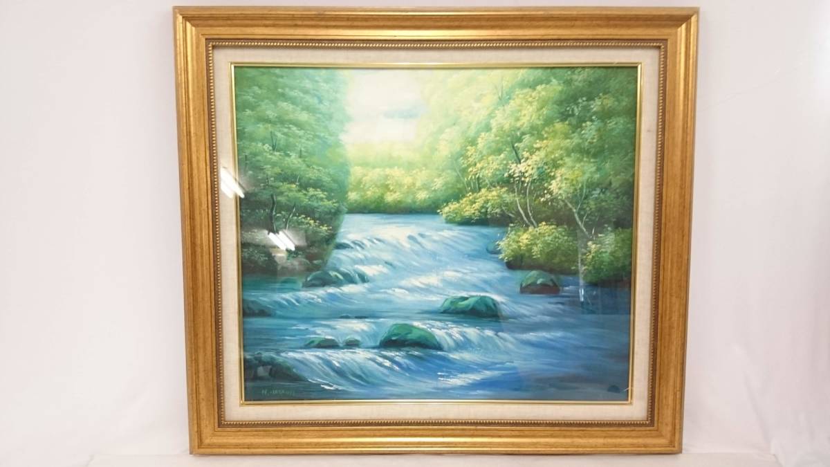 林　道夫　油絵　額縁入り 林道夫油絵額縁入り