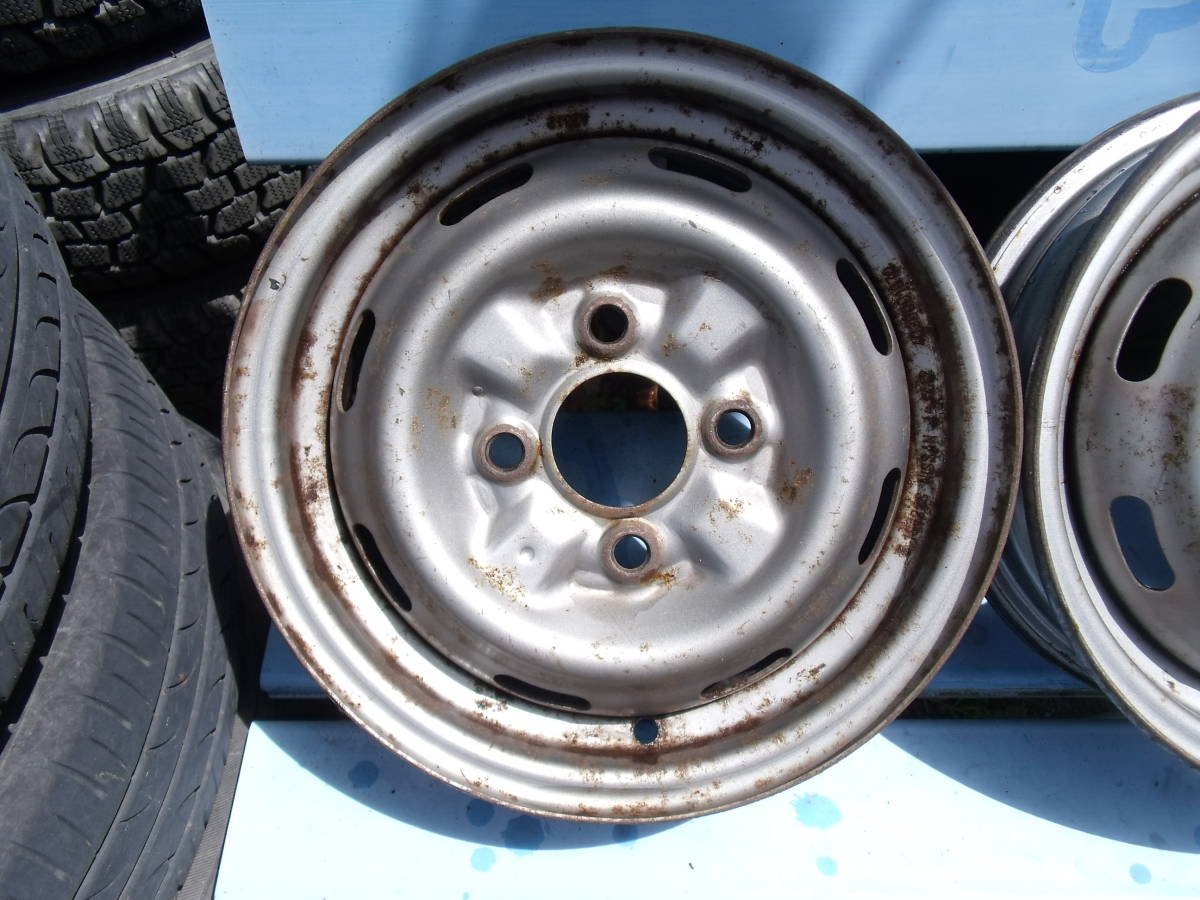 日産純正☆K10 マーチ純正スチールホイール☆12-4.0J +45 100/4H