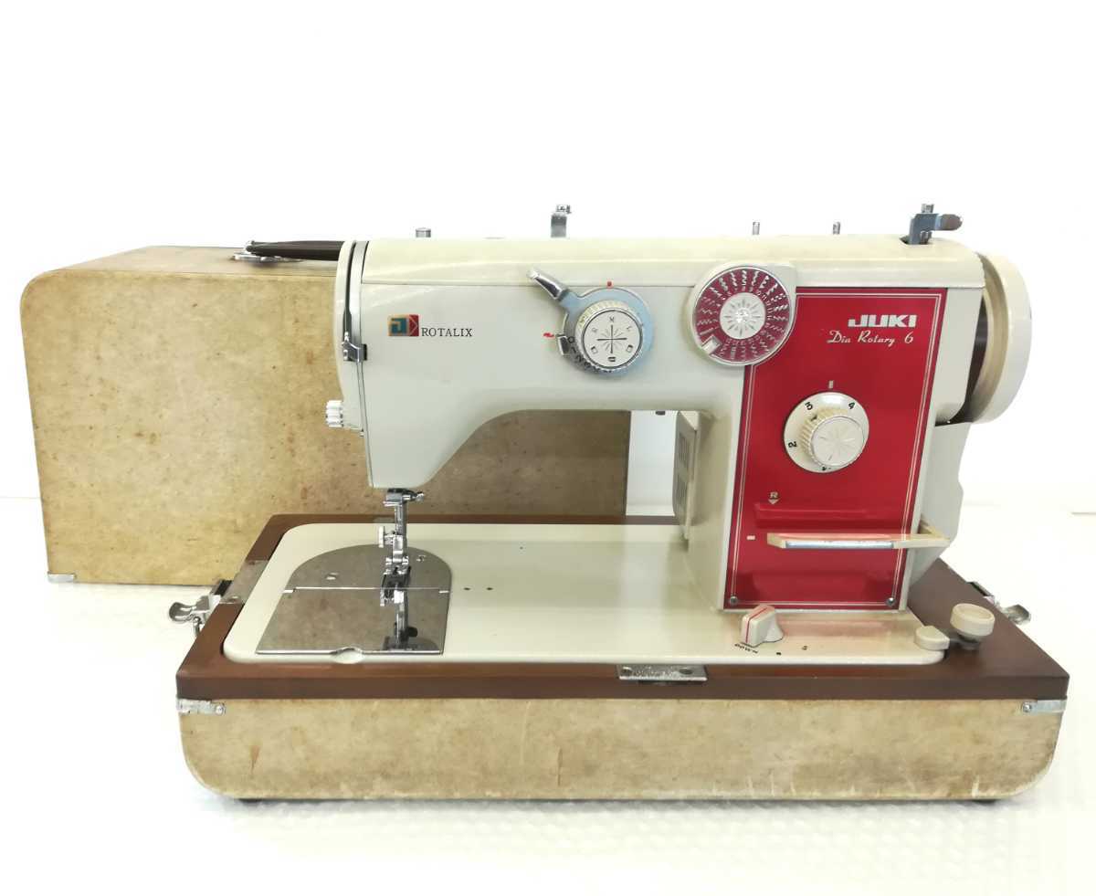 JUKI　レトロ　ミシン　ロータリー6 ジャンク品】JUKI Dia Rotary 6 ミシン 電源コード無し 現状品/M7F0124