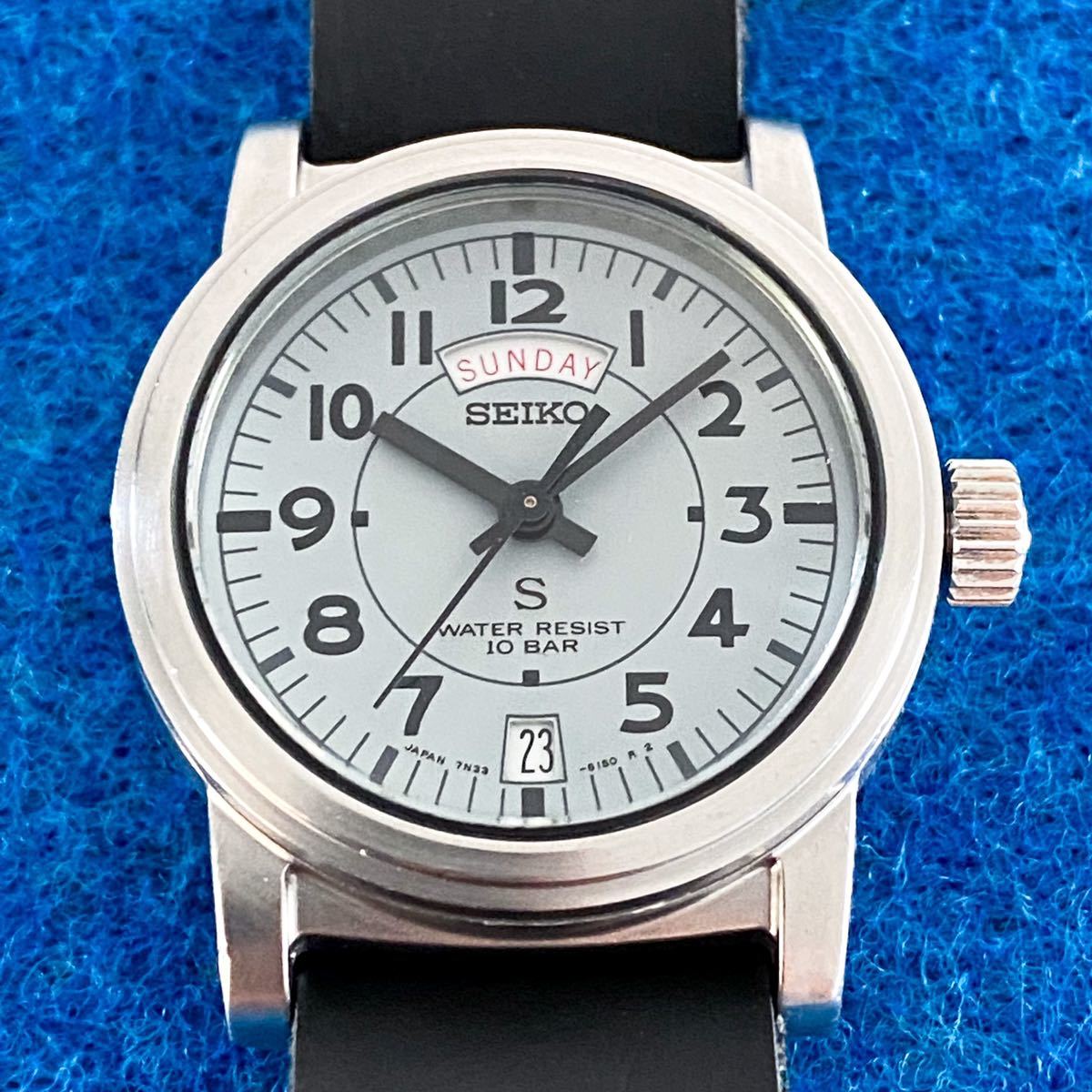 稼動品 SEIKO SUS 7N33-6050 希少色 セイコー サス クォーツ