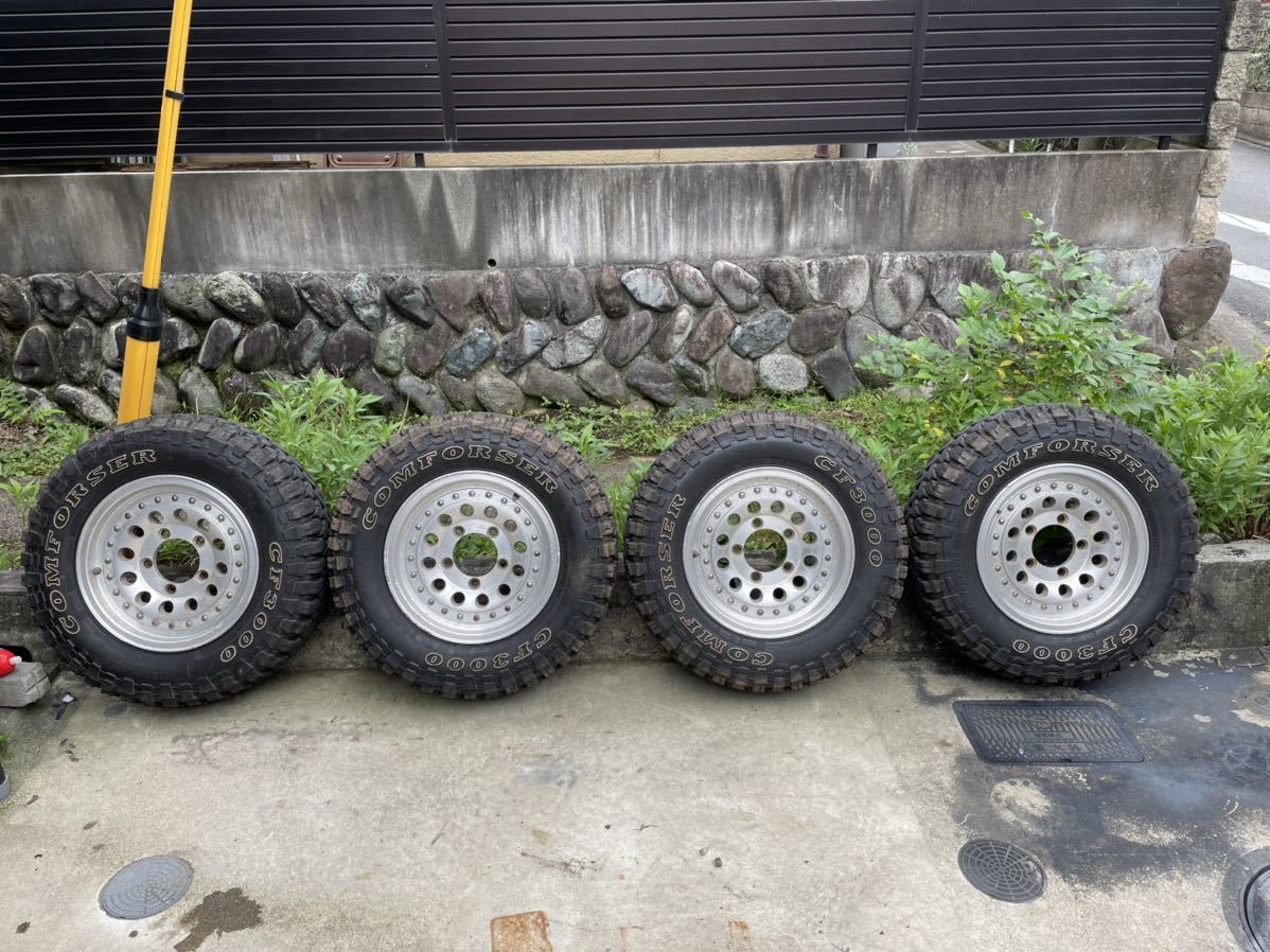 ホイール タイヤ ジムニー jb23 マッドタイ 215/75r15 傷や汚れ