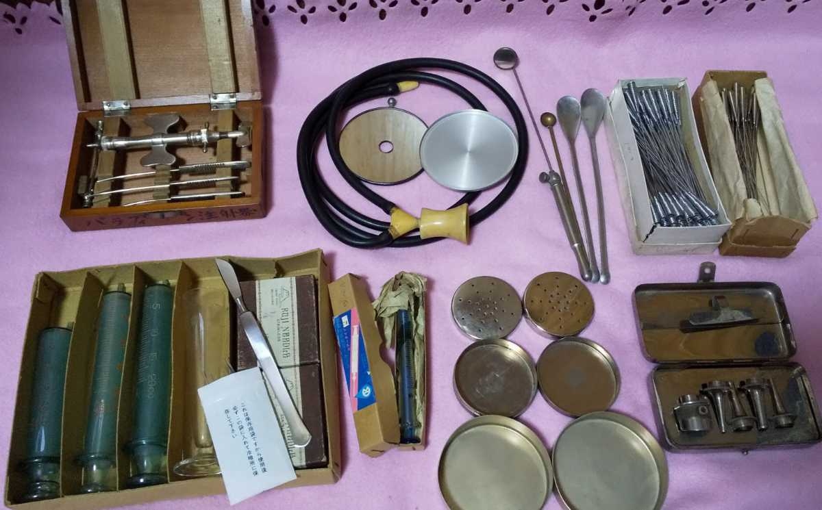 古道具、耳鼻科で使われていたもの❓医療器具、昭和レトロ 古道具、耳鼻科で使われていたもの❓医療器具、昭和レトロ