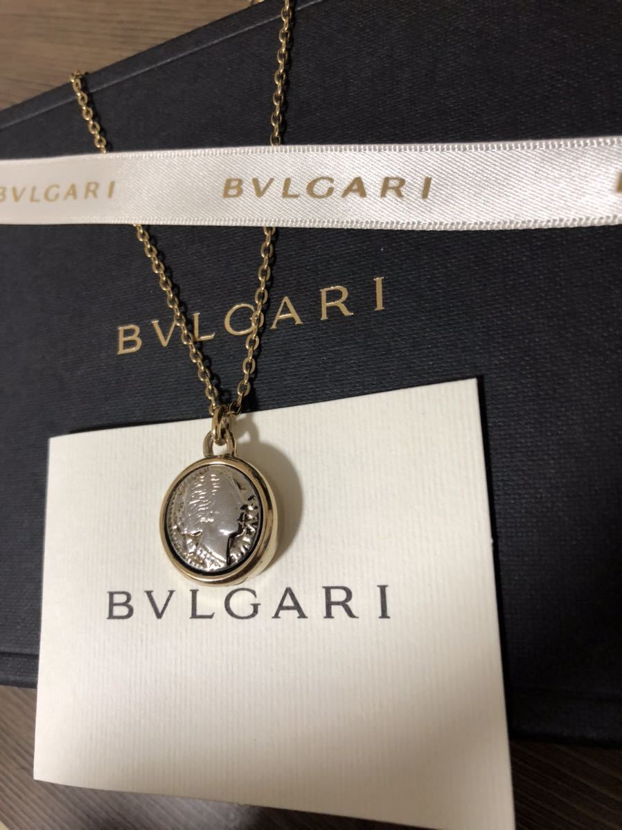 新品•正規品】BVLGARI両面刻印チャーム＆ネックレス （BVLGARI