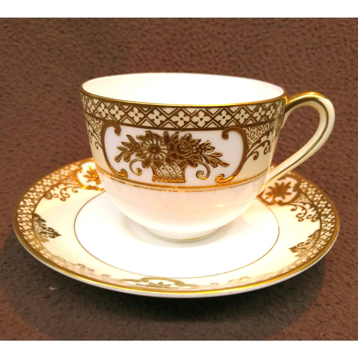 オールドノリタケ アールデコ 1☆オールド ノリタケ アールデコ RC-ヤジロベー印1912年 珊瑚赤