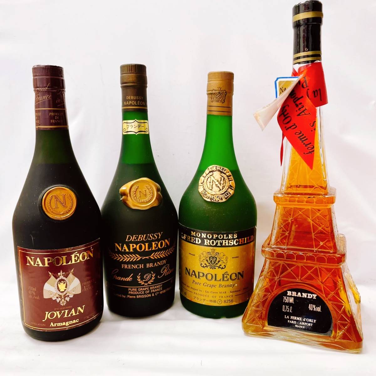 【傷や汚れあり】未開栓★ブランデー ナポレオン4本セット★BRANDY/洋酒/ALFRED ROTHSCHILD/NAPOLEON