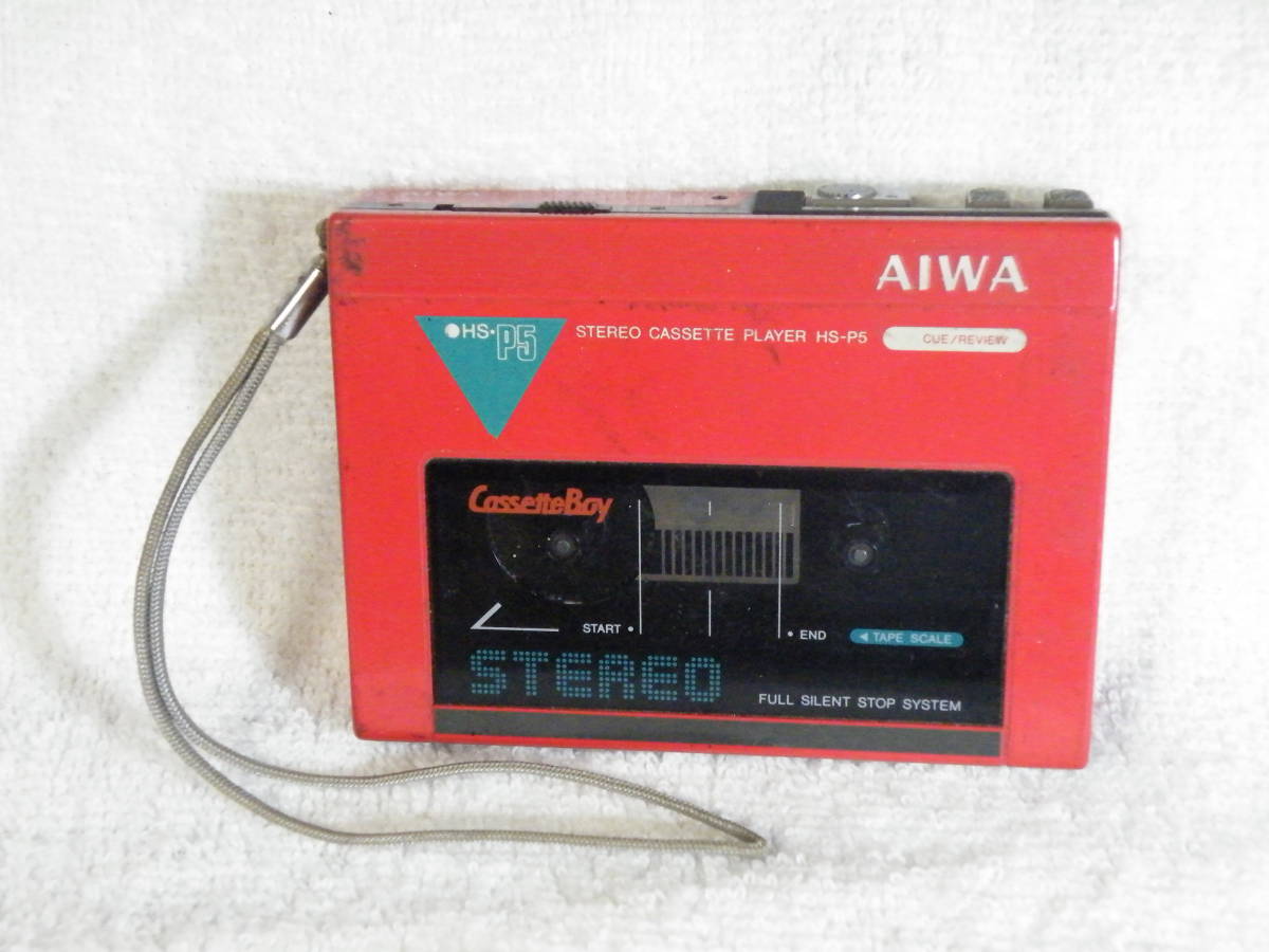 AIWA アイワ　カセットボーイ　HS-P5 レッド Yahoo!オークション - AIWA アイワ HS-P5 カセットボーイ