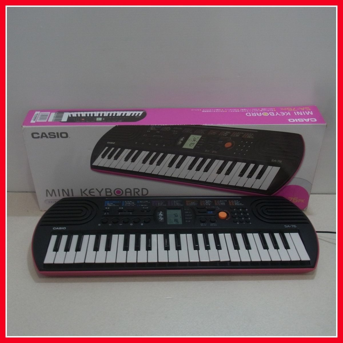 【傷や汚れあり】☆CASIO MINI KEYBOARD ミニキーボード SA76 ACアダプター付き カシオ 現状品【20の落札情報詳細