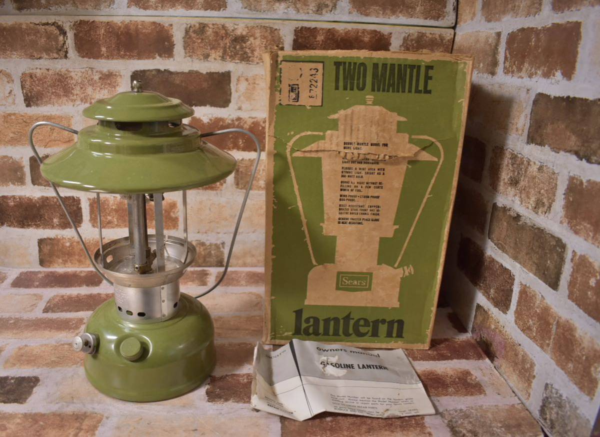 Coleman - 1973/3 SEARS 72243 元箱付き　ビンテージ ランタン 極希少】美品 コールマン シアーズ ビンテージガソリンランタン