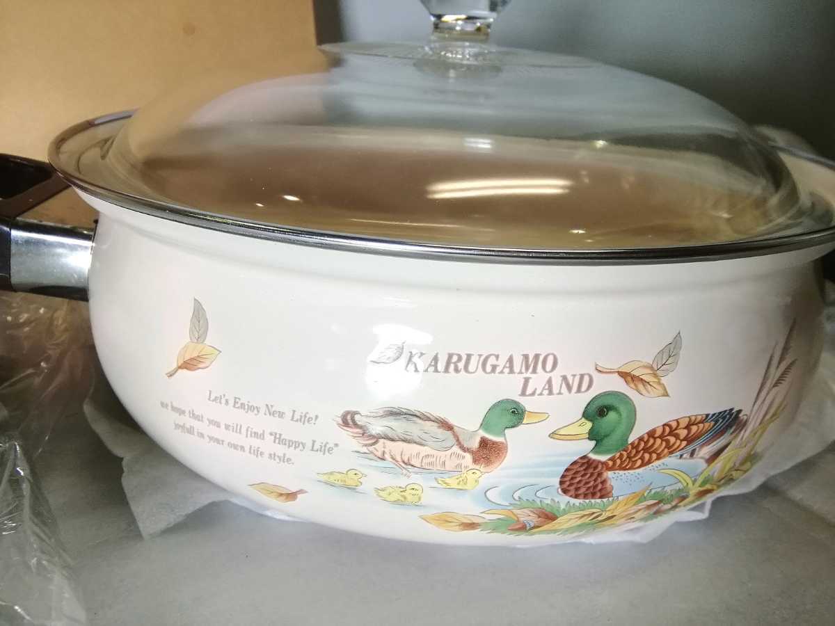 未使用】KARUGAMO LAND カルガモ ランド 保温トレー&両手鍋 24㎝ 3.1L