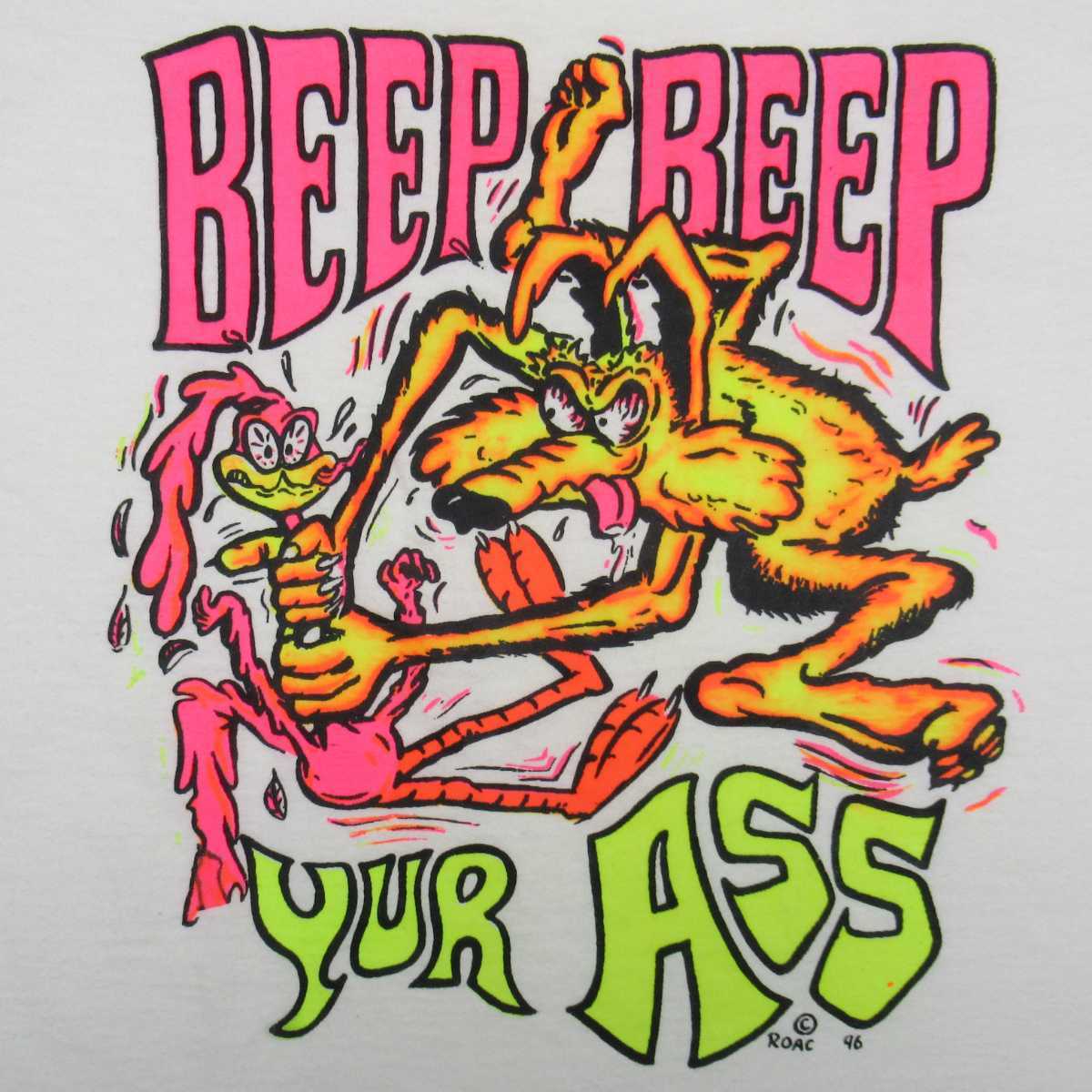 やや傷や汚れあり】コヨーテ ロードランナー Tシャツ ローチ エドロス 