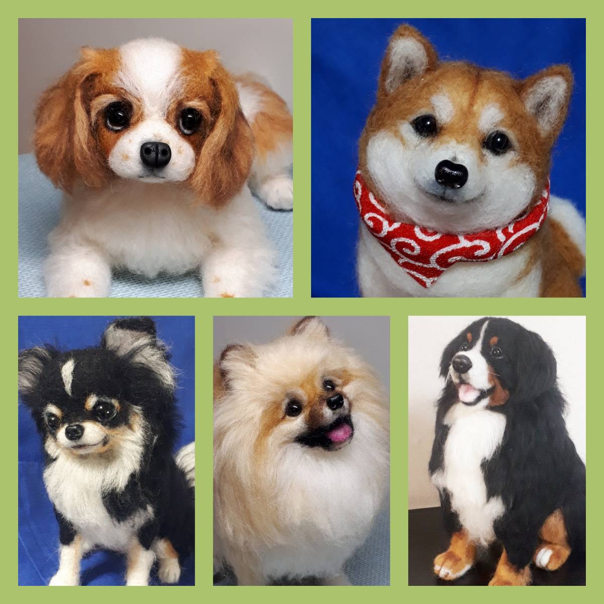 羊毛フェルト 犬 オーダーストップ中 再開未定 羊毛フェルト