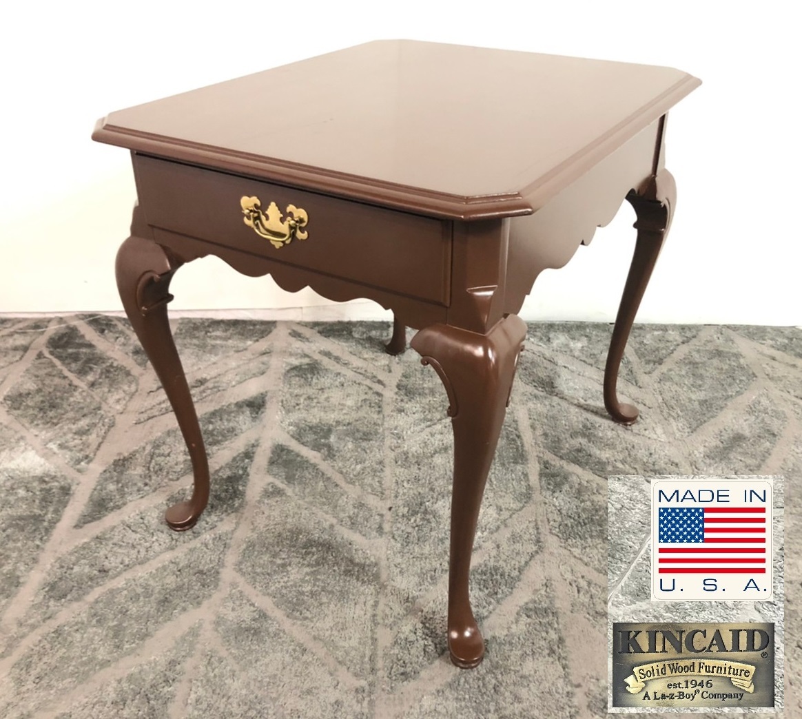 【傷や汚れあり】アメリカ家具 サイドテーブル ナイトテーブル 猫脚 コーヒーテーブル LaZBoy KINCAID レイジーボーイ