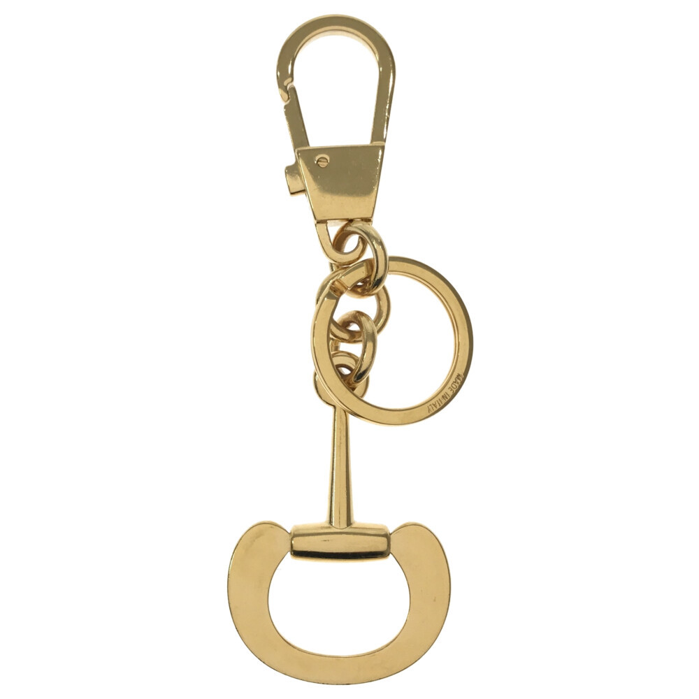 【傷や汚れあり】GUCCI (グッチ) ホースビット 1955 キーチェーン キーホルダー リング チャーム ゴールドの落札情報詳細