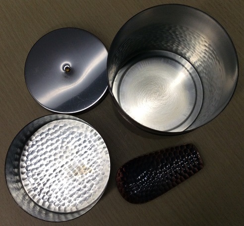 茶器揃 新品 - 茶筒 翠玉堂製品 六点セット 共箱付 瑞煌 銅製品 木箱付