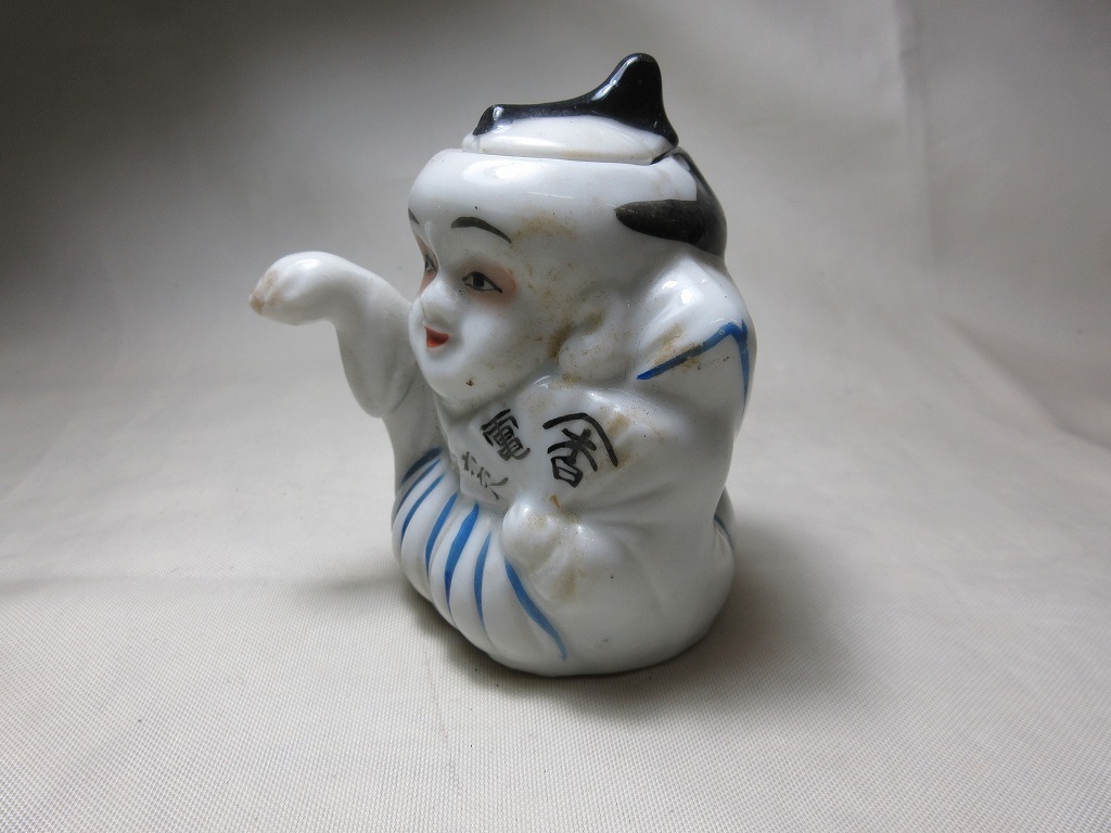 珍品 福助の巨大な、置物 年代物