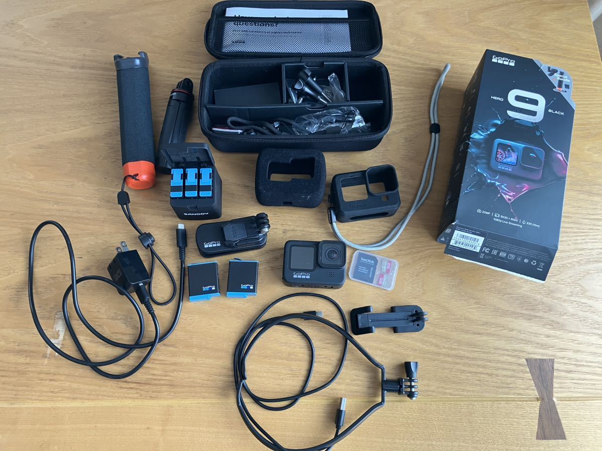 Gopro9 本体 ショート三脚 64GBmicroSDカード デジタルカメラ