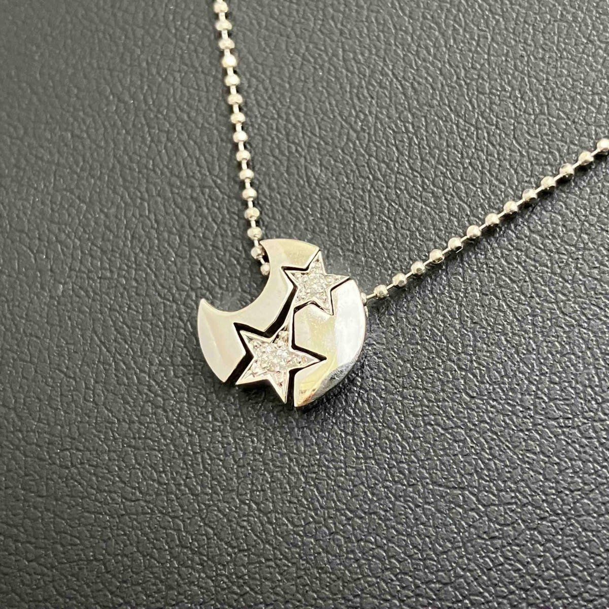 STAR JEWELRY D0.06ct PG K18 1.6g ネックレス