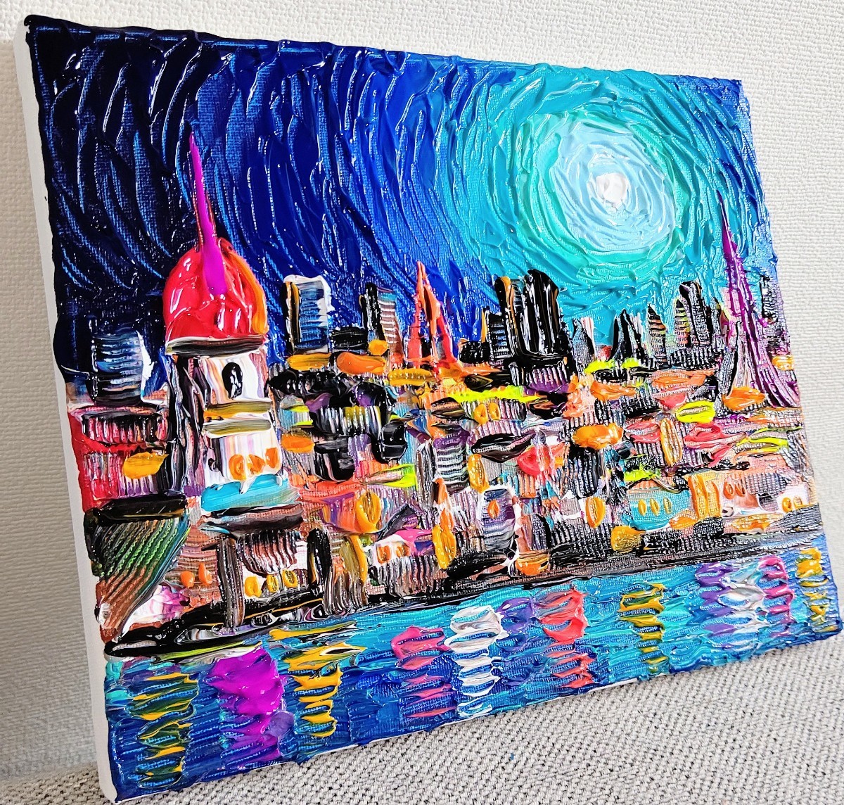 Moonlight 月の絵画 キャンバス 原画 （HB Gallery | Blog）