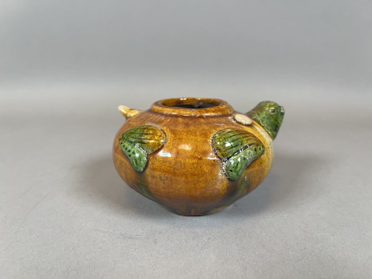 三彩鳳首瓶 唐三彩陶芸 古美術品 骨董品 中国 （唐三彩小壷）