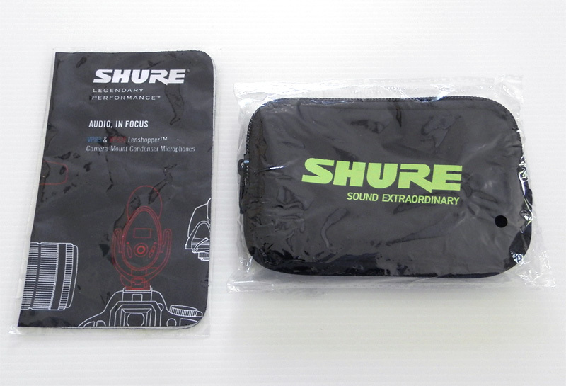 【未使用】SHURE ポーチ クロス セット レア グッズ ケース マイクロファイバー シュア マイク イヤホン オーディオ VP83