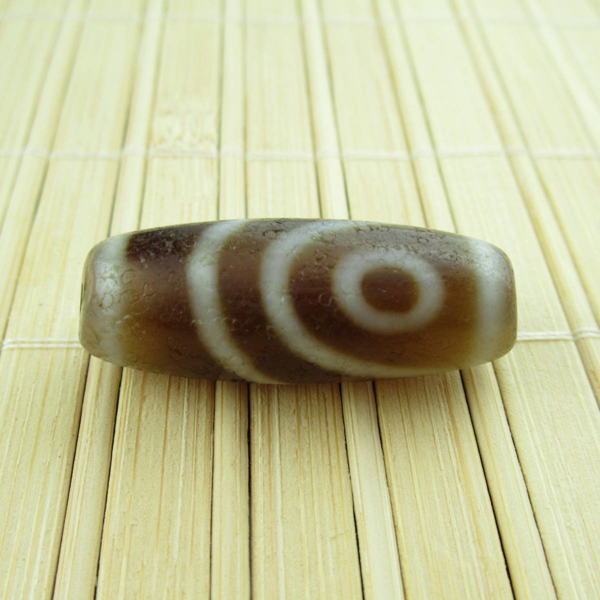 中国美術 天珠石 西蔵 チベット 長5.3cm KN62