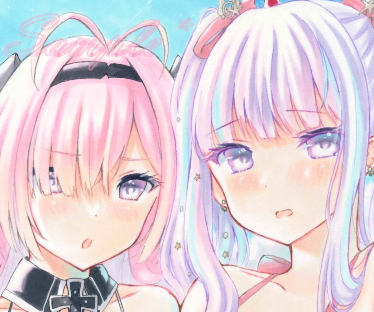 未使用】同人手描きイラスト◇アズールレーン / プリマス / プリンツ