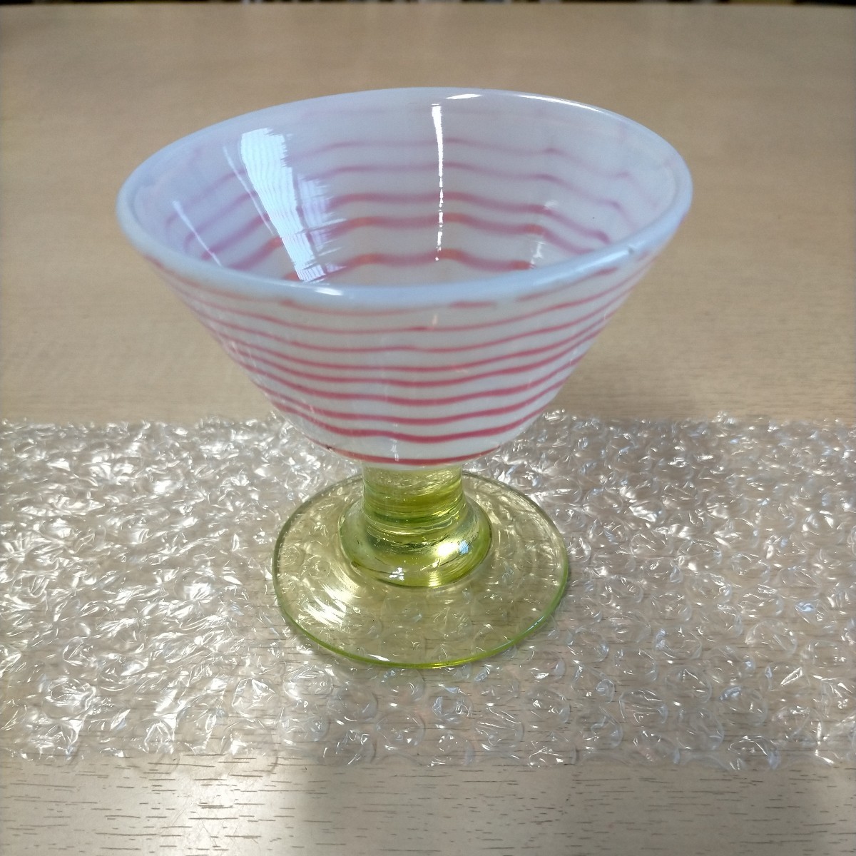 □ 戦前 剣先コップ 型吹き 厚底 古いガラス 和ガラス ガラスコップ