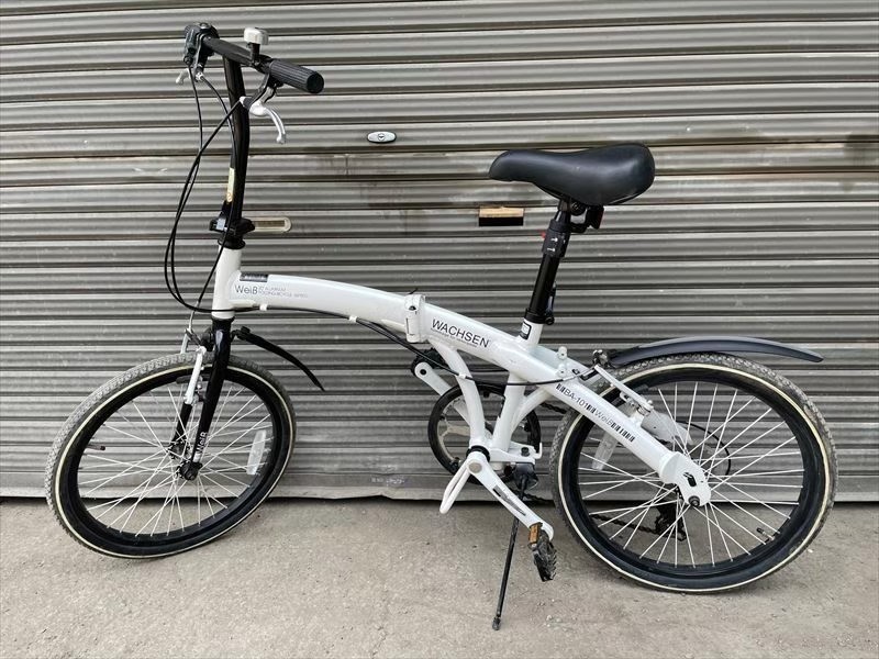 折りたたみ自転車 20インチ 【訳あり】SHINE WOOD ホワイト 白色