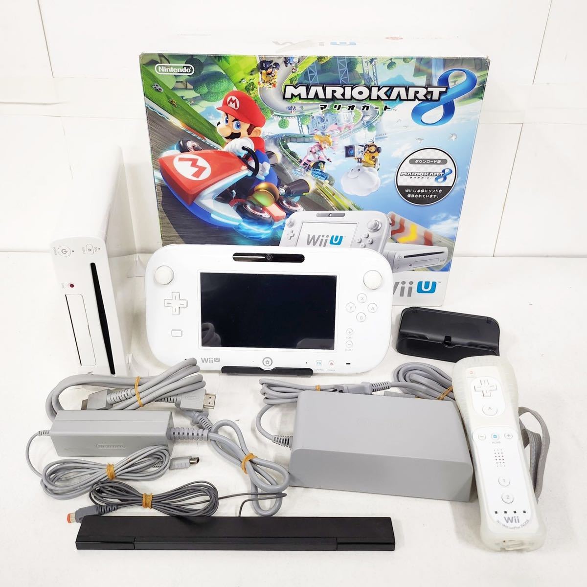 Nintendo Wii U マリオカート8セット 32GB 3本ソフト付き 動作確認済 即決