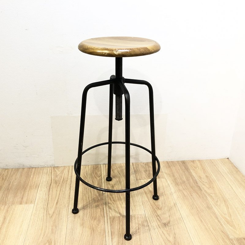 【やや傷や汚れあり】 CRASH GATE クラッシュゲート Knot antiques ノットアンティークス CONVEX STOOL L コンベックス 昇降スツール L アイアン（12）の