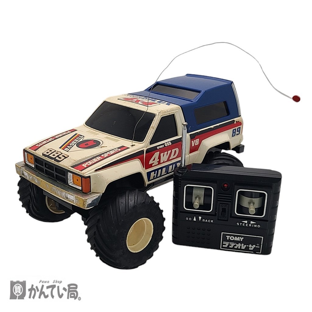 傷や汚れあり】トミー ラデオレーサー トヨタ ハイラックス 4WD 動作