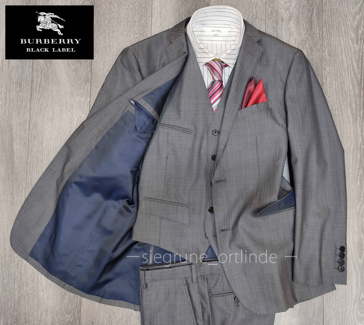 目立った傷や汚れなし】【美品】バーバリー ブラックレーベル シルク混