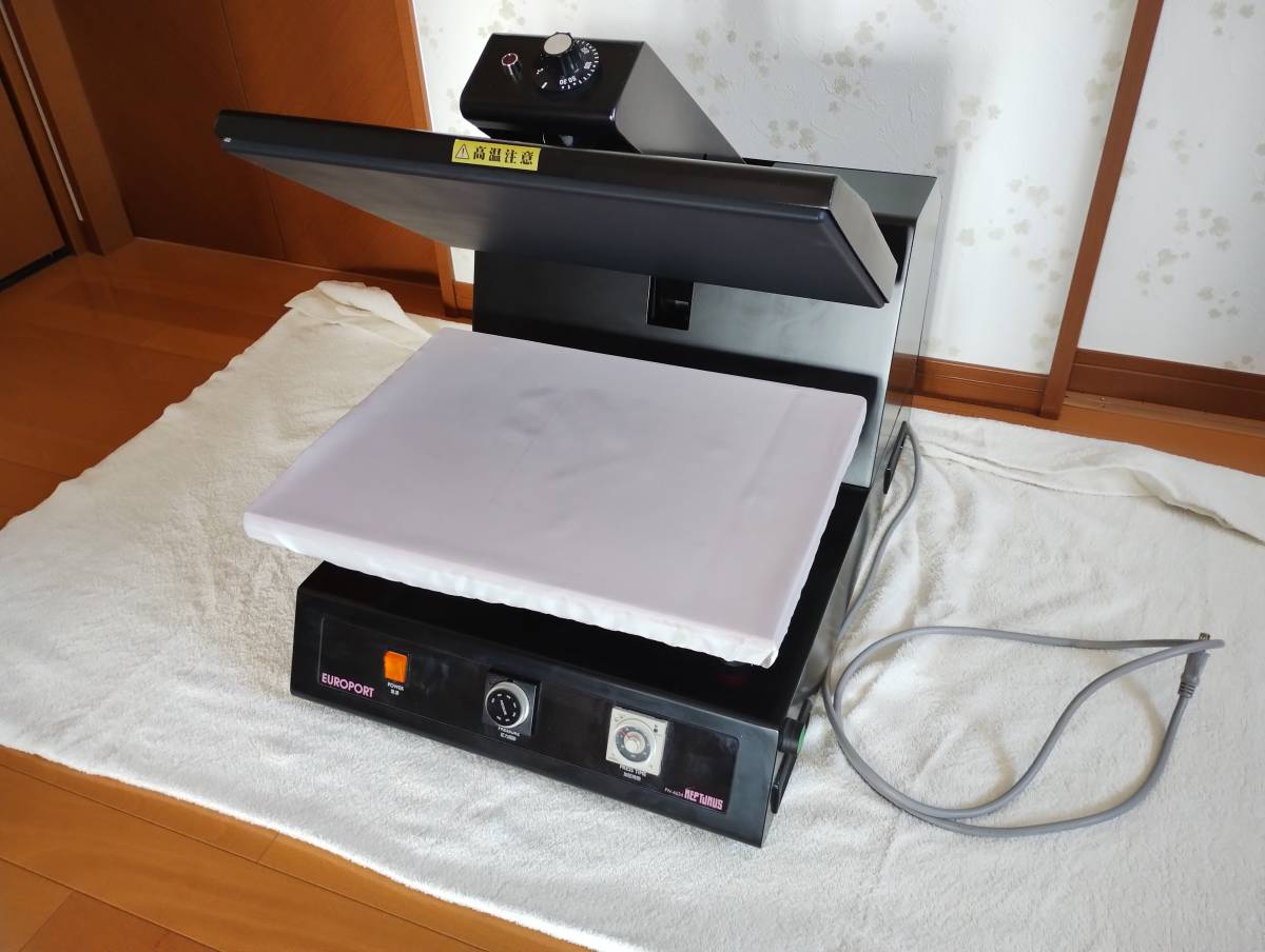 自動アイロンヒートプレス機 サターンPS-4634 ユーロポート中古転写機DTF