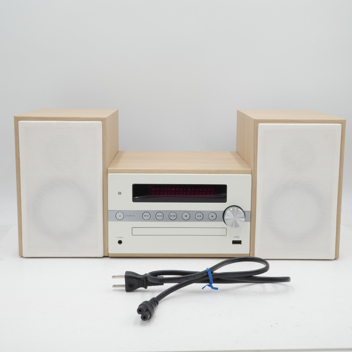 Pioneer X-CM56(W) コンポ ホワイト（インテリアに馴染む木目調