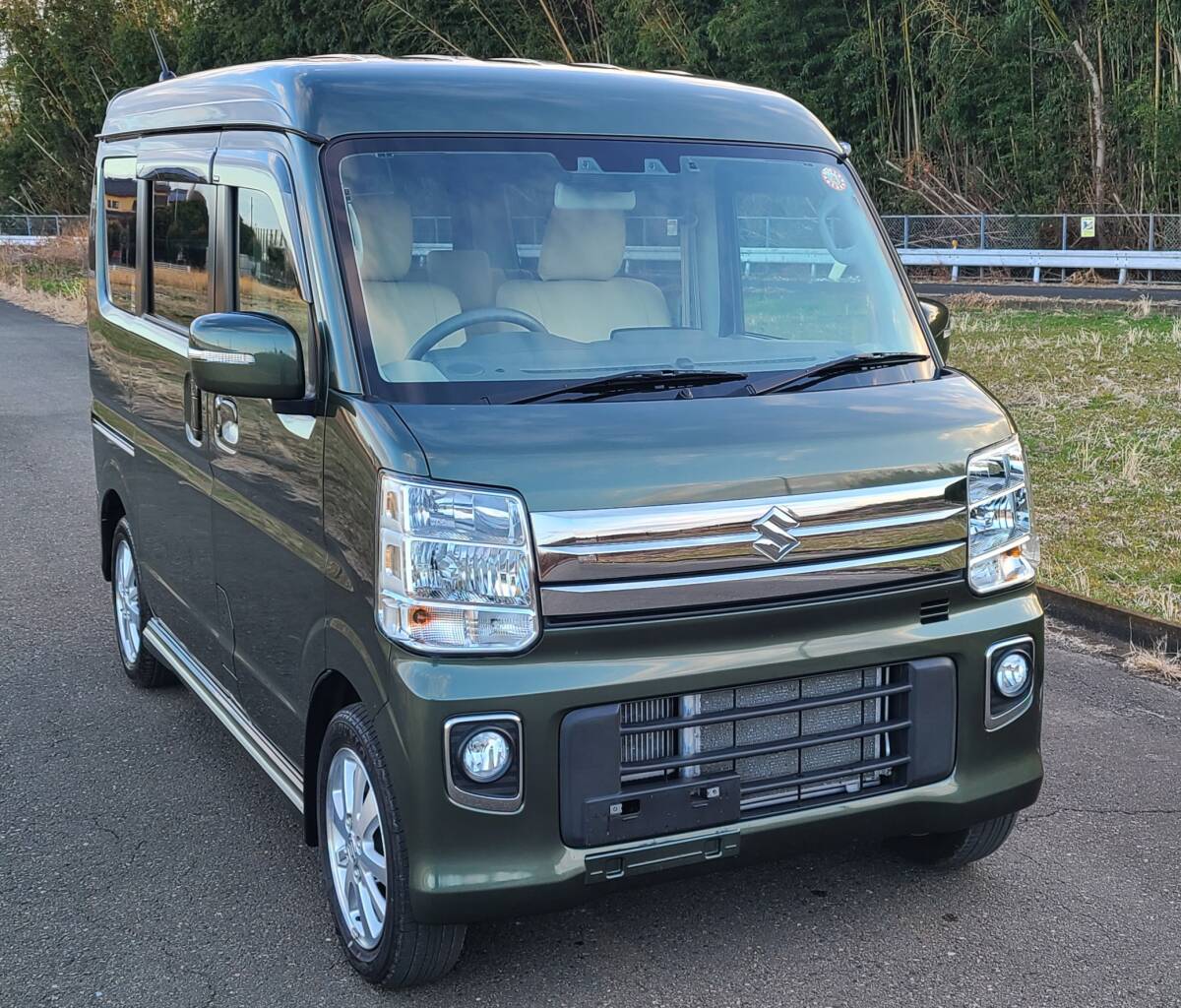 ★令美しい車★ 令和3年車 3BA-DA17W スズキ エブリィワゴン PZターボスペシャル ハイルーフ 4WD ★車検令和8年2月★の1番目の画像