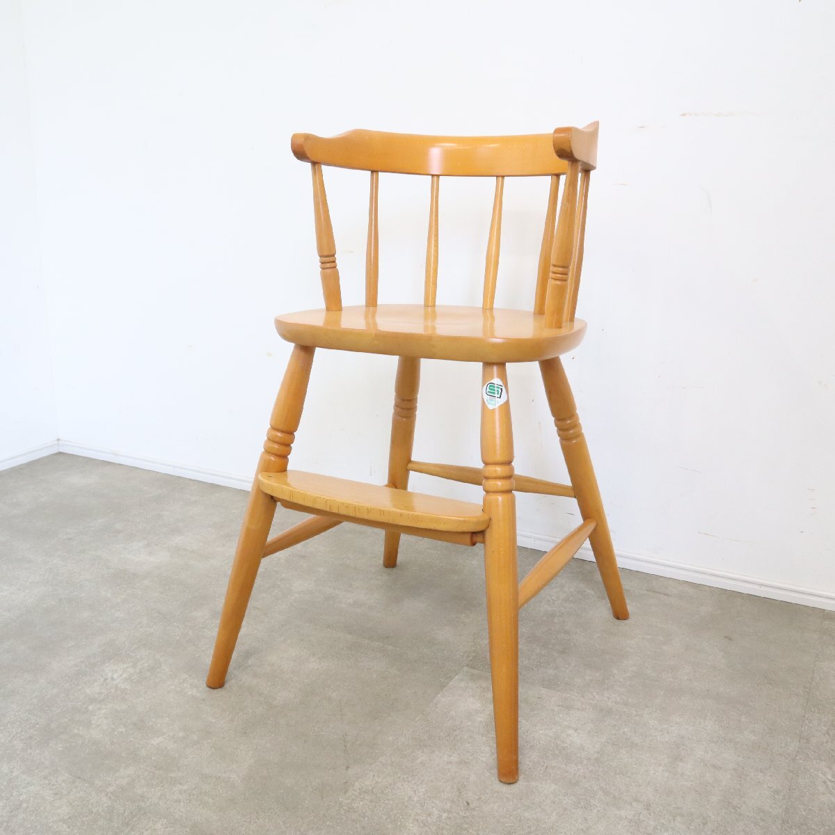 美品 柏木工 KASHIWA ベビーチェア ハイチェア お子様椅子 ○柏木工製