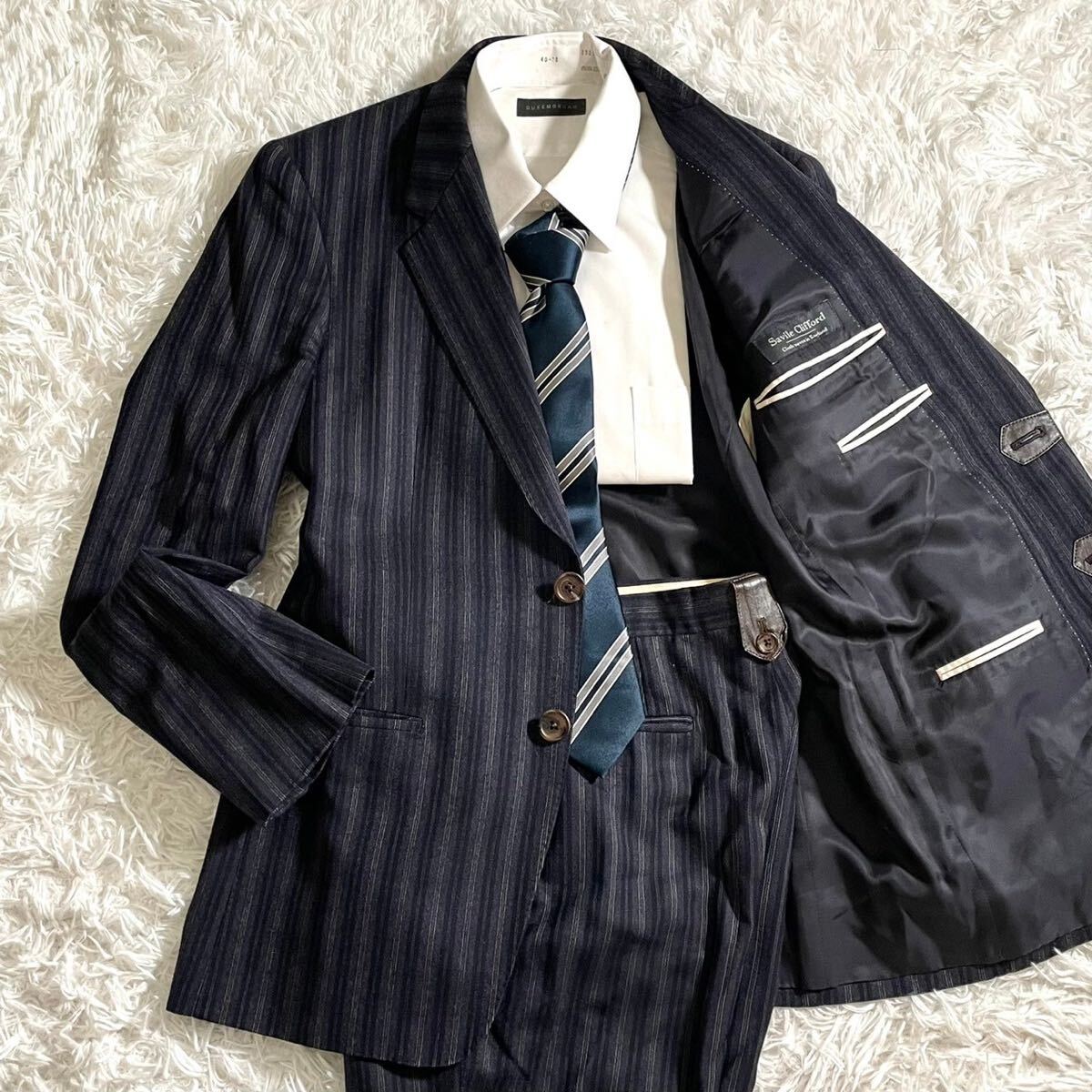 パッゾPAZZO スーツパンツジャケットセットグレーストライプ新品 パッゾPAZZO スーツパンツジャケットセットグレーストライプ新品