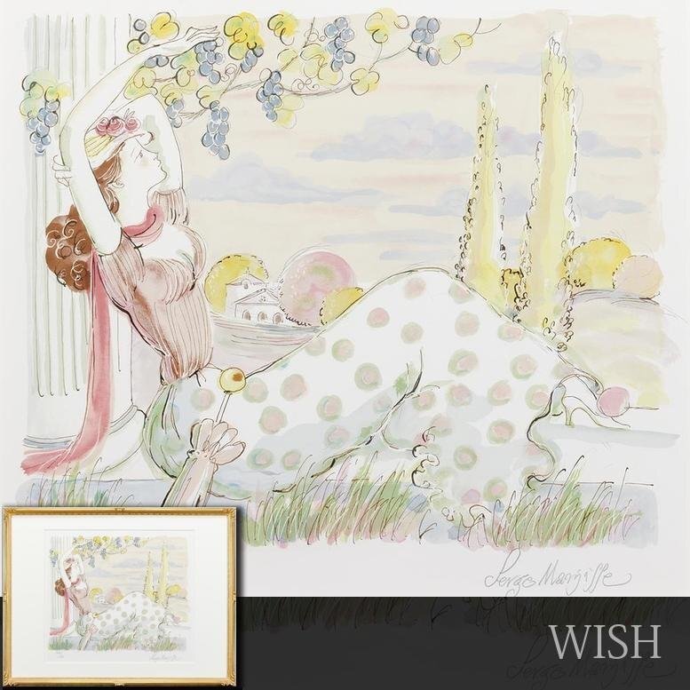 真作】【WISH】サージ・マルジス Serge Marjisse リトグラフ 8号大