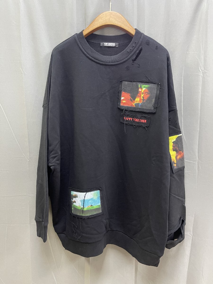 M新品 RAF SIMONS ラフシモンズ フォト スウェット シャツ ブラック 
