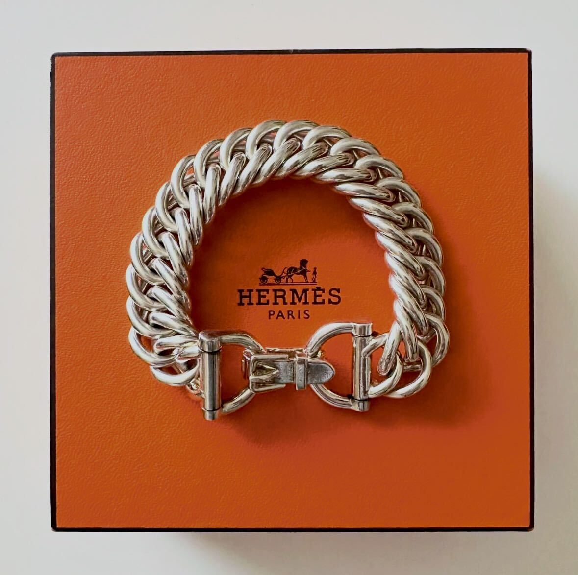 希少】 HERMES プティシャン TGM ブレスレット シルバー