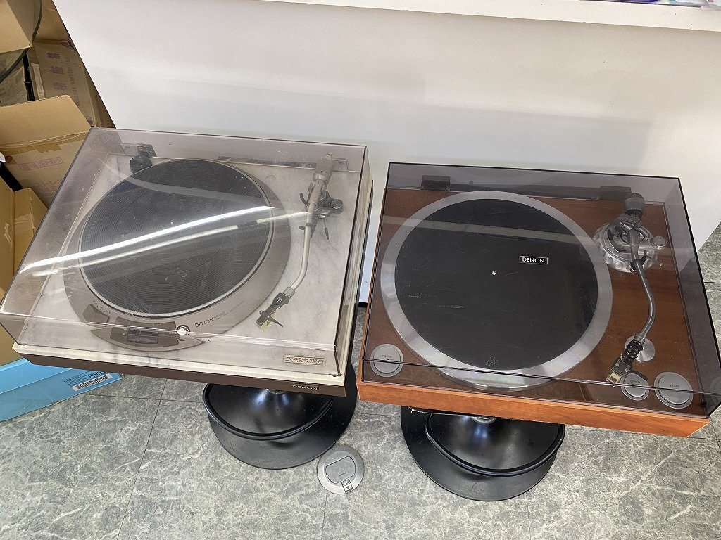 DENON DP-1800 大理石レコードプレーヤー + ディスクスタビライザー 