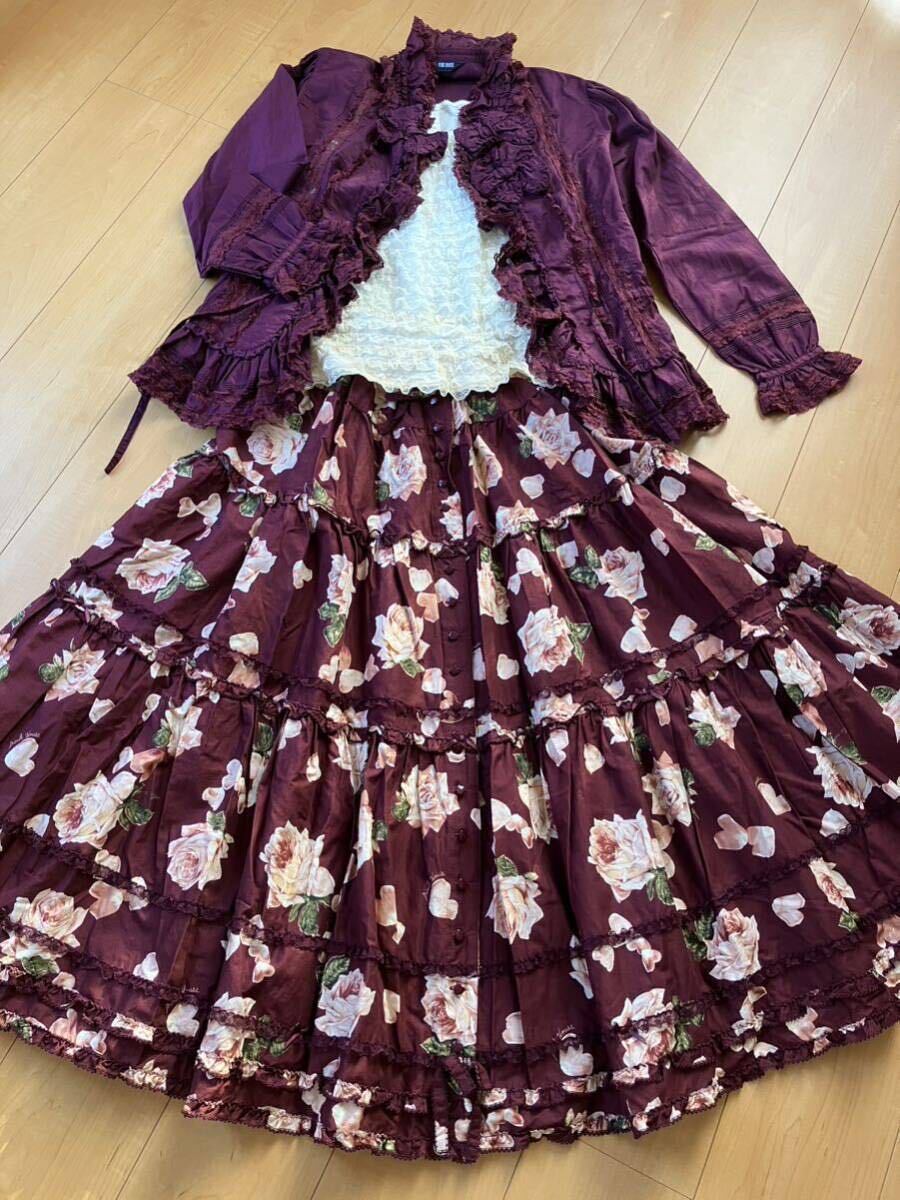 美品◇ピンクハウス◇ 2015年 カタログ掲載 ローズペタル ロング 